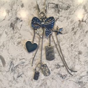 Guess denim necklace